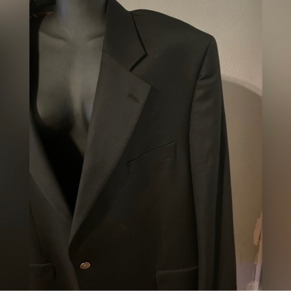 NWOT 2XL Jack Victor Collevtion Super Italian 110 worsted wool black suit jacket - Picture 10 of 12